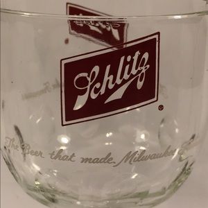 Schlitz drinking glass